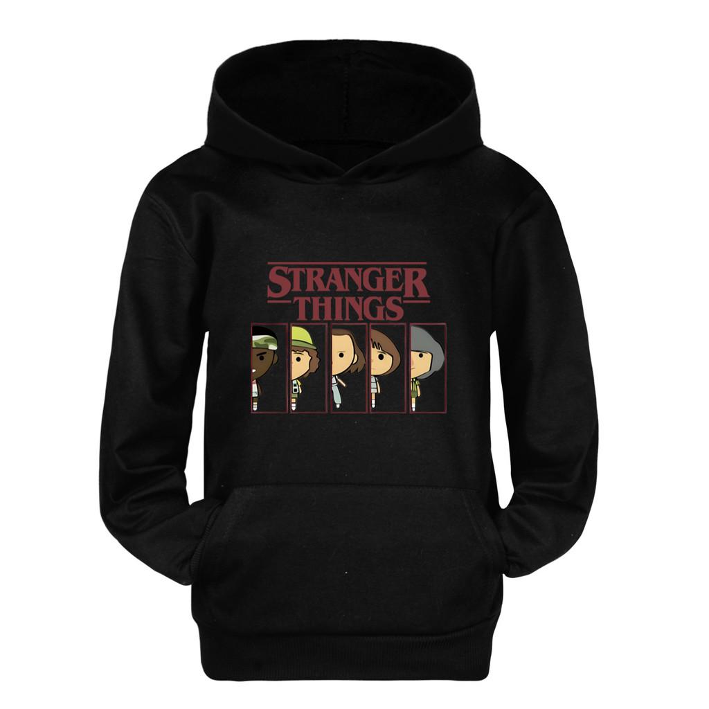 5248 Kids Boys Girls Stranger Printed Casual Long Sleeves Hoodies Top
