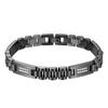 Stainless Steel Geometric Link Bracelet With Crystal Inlay Men Women Fashion OL Style Adjustable Chain Jewelry