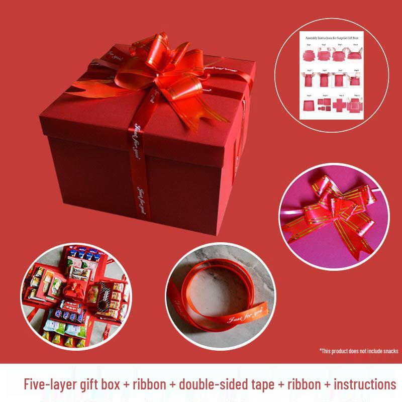 Five-Layer Candy Surprise Birthday Explosion Box for Kids