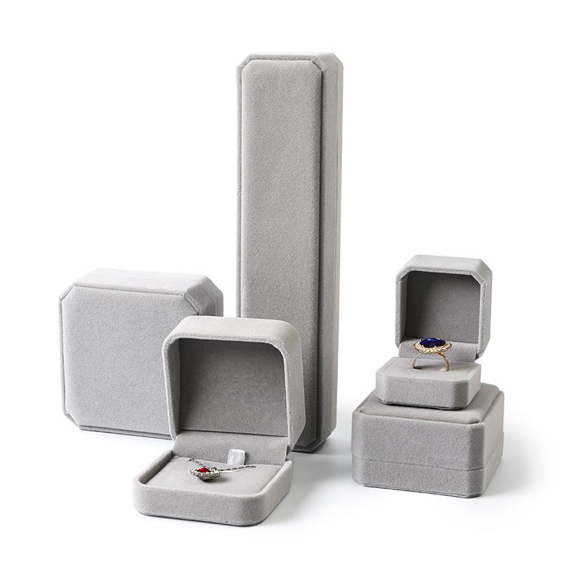 Samt Schmuckschatulle für Ringe, Halsketten, Armbänder, Anhänger und Ohrringe