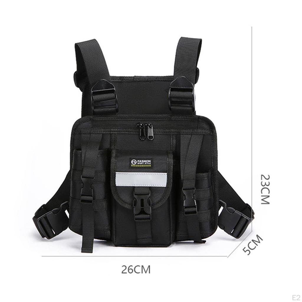 Outdoor Sports Chest Bag Adjustable Shoulder Strap Breathable Multifunctional Smooth Zipper for