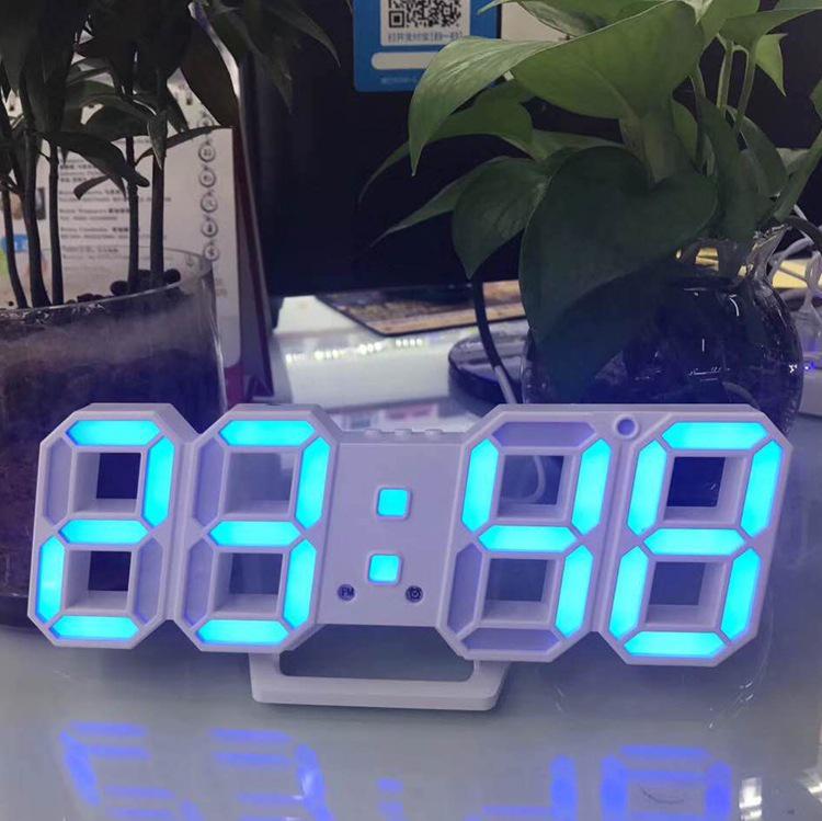 6609 Automatic Photosensitive Digital Clock 3D Electronic Clock Multi-Function Seat Hanging Dual-Purpose Led Clock Quality