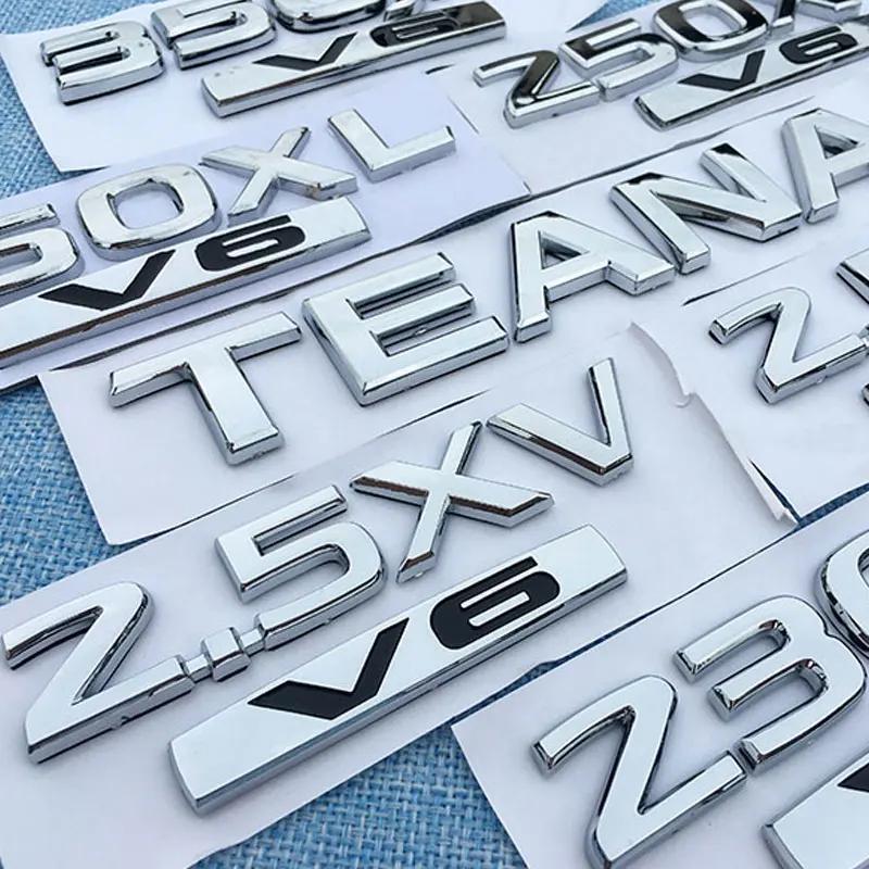 2.5XV 350JM 2.5XL 230JK 250XV V6 TEANA letter badge car stickers For Nissan Teana displacement label body trunk decorate logo