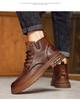 Fashion Men's Leather Casual Short Boots Fashionable Outdoor Men's Motorcycle Boots Chelsea Boots