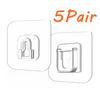 New 10 Pair Double-Sided Adhesive Wall Hooks Hanger Strong Transparent Hooks Suction Cup Sucker Wall Storage Holder For Kitchen