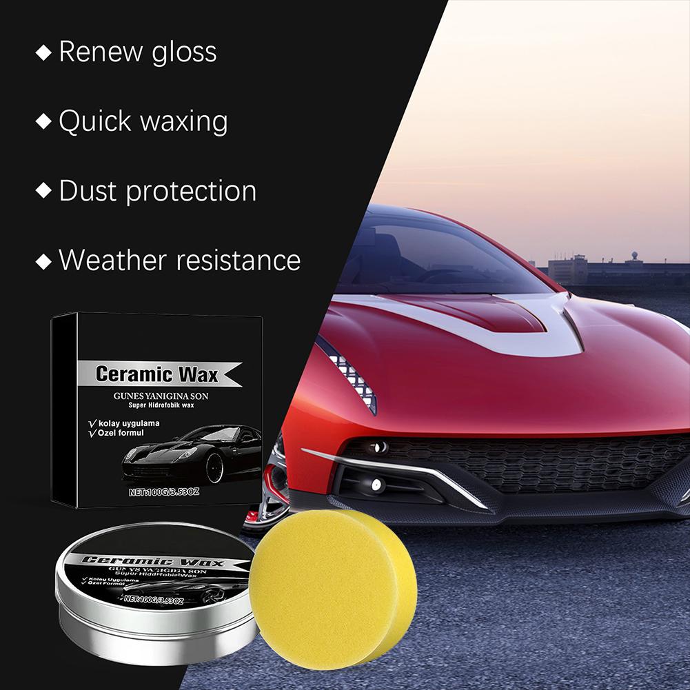 Strong Protection Car Coating Polishing Wax With Sponge Improve Gloss Car Care Car Paint Polishing Kit For All Cars Q8O6