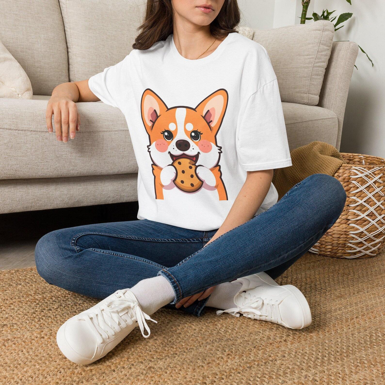 Snack Thief Corgi Shirt, Funny Dog Tshirt, Cookie Thief Tee, Cute Corgi Mom Shirt, Dog Humor Gift L