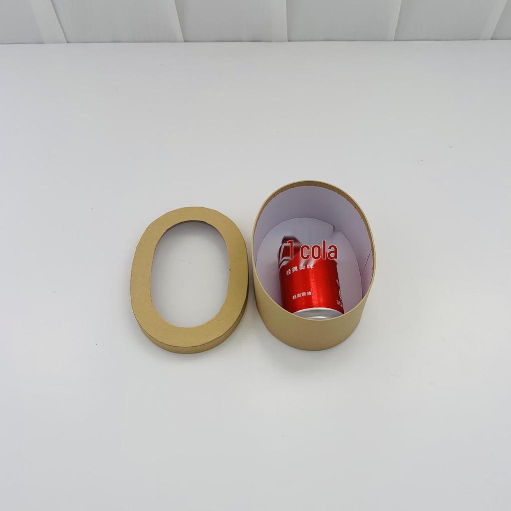 Teacher's Day Kraft Paper Gift Box: Transparent Oval Cookie & Candy Baking Packaging Box