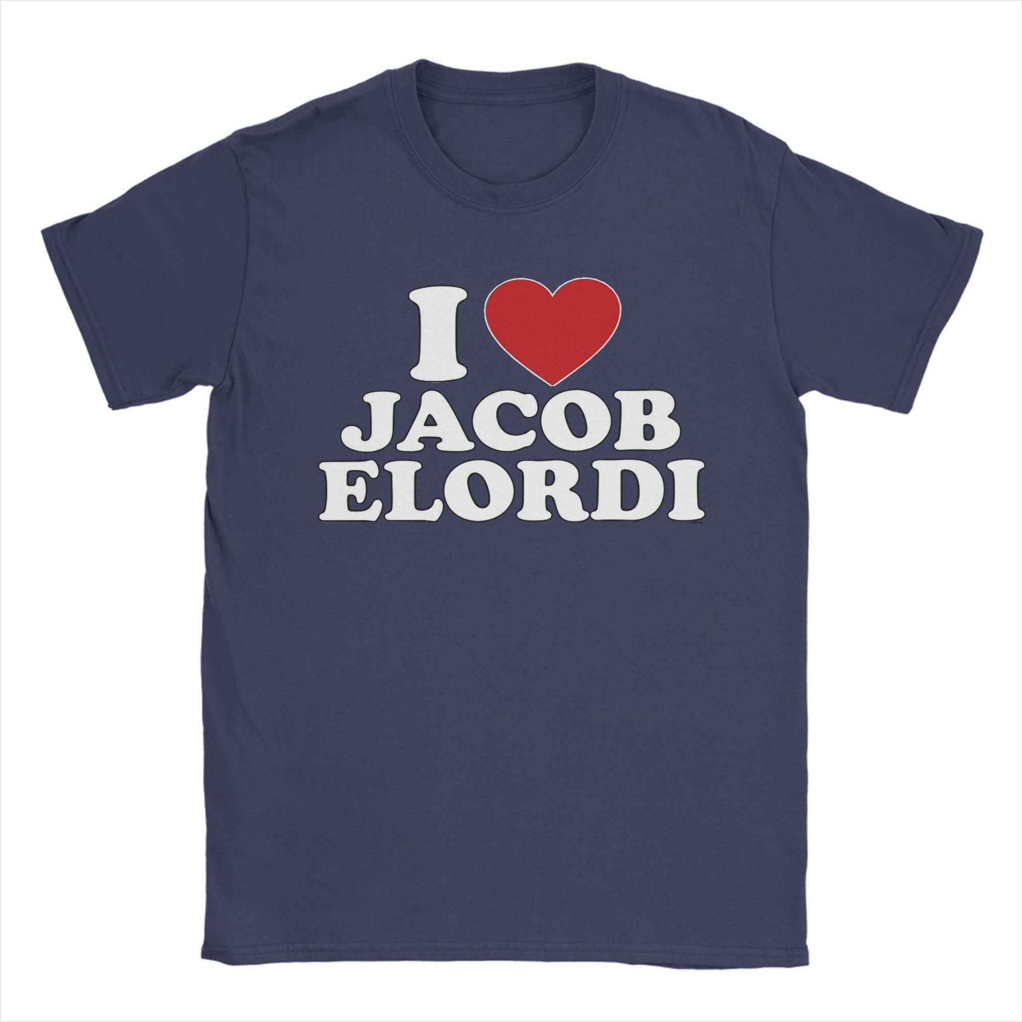 

I Love Jacob Elordi Unisex s T Shirt Vintage Tees Short Sleeve Round Neck TShirt Cotton Printing Clothing 3XL