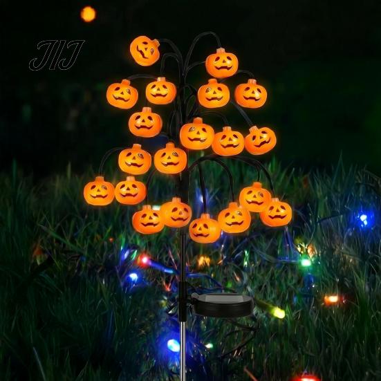 Waterproof LED Garden Lights Solar Pumpkin Stake Lights, Glowing Light, Halloween Party Supplies Yard Lantern, IP65 Outdoor Lawn Lamp for Path