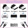 Magnetic Charging Head 360 Degree Rotation For Android And Iphone Aluminum Alloy Charging Interface