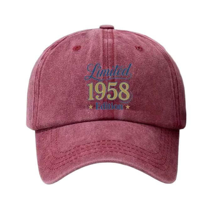 USA 1958 Anniversary Retro Baseball Cap - Men's Curved Brim Hat