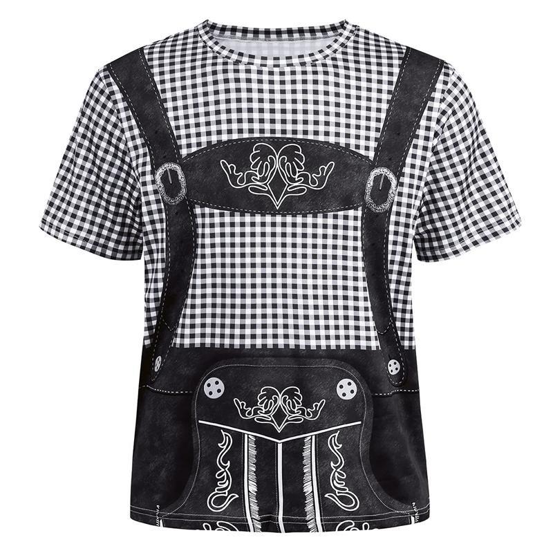 Oktoberfest Birra Bavarese T-Shirt Stampata 3D Germania Lederhosen Grafica T-Shirt Uomo Casual Streetwear Magliette Oversize Top