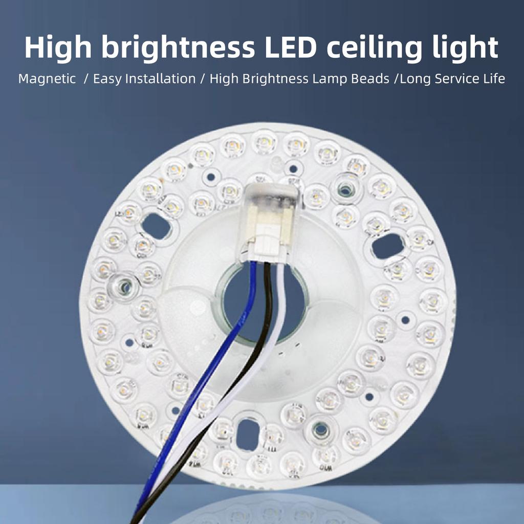 Ceiling Fan Light Retrofit Board LED Round Three Colour Light High Brightness Energy Saving Ceiling Fan Light Replacement Panel