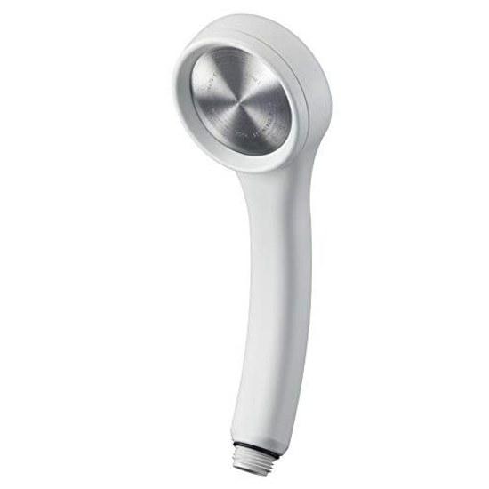 SANEI Shower Head Rainy Basic Water Saving Rate 40 Ultra Fine Flow Increased Pressure Stainless Plate White Made Japan PS310-80XA-WA2