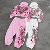 Maglione trend europeo e americano rosa casual graffiti Giacca europea e americana vestiti nuovi giacca top rosa altro