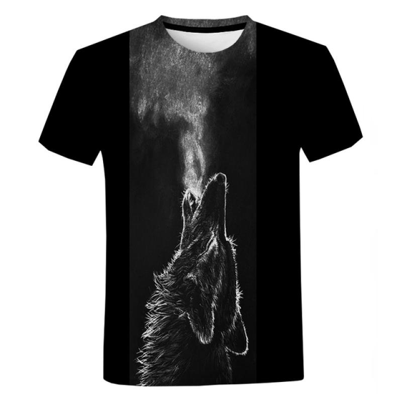 Summer Fashion Animal Wolf 3d Print T Shirt for Man Women Causal Harajuku O-Neck Short Sleeved Streetwear Oversize Top Tees