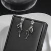 Delicate Diamond-Encrusted Long Earrings Jewelry, Light Luxury Super Shining Star Earrings 925 High-End Stud Earrings For Women