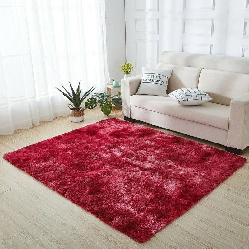 Rainbow Colorful Carpet Fluffy Rugs Tie Dyeing Soft Plush Shag Area Rug Anti-Slip Carpets For Living Room Bedroom Floor Mats