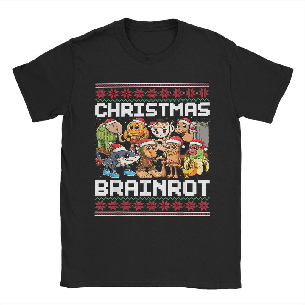 Zabawne Świąteczne Włoskie Gnicie Mózgu dla Mężczyzn Kobiet Harajuku T-Shirty Krótki Rękaw Streetwear Topy Lato O-Neck Oversize Ubrania