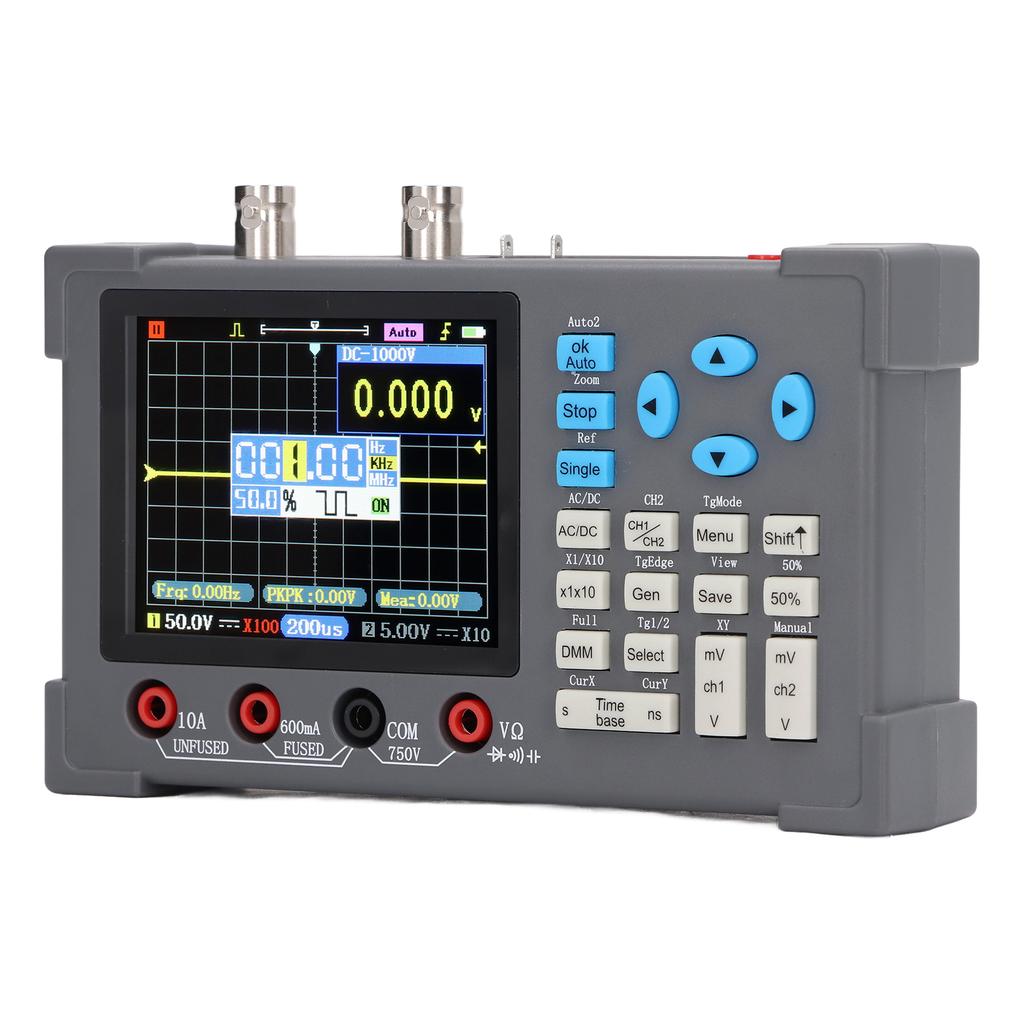 Digital Oscilloscope 3 in 1 Multimeter Signal Generator 120M 250MSa s 3.2in Display 2 Channel