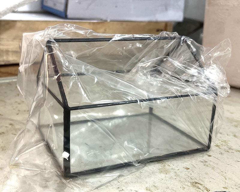 Скандинавская геометрическая фигурка со стеклянным колпаком для домашнего декора