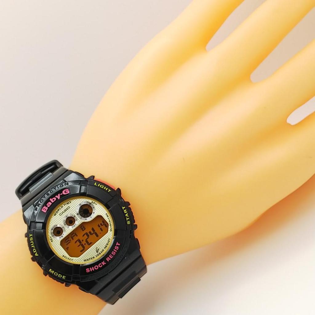 Used 1099 [New Battery Replaced] Casio Baby-G Watch Pink Working Condition