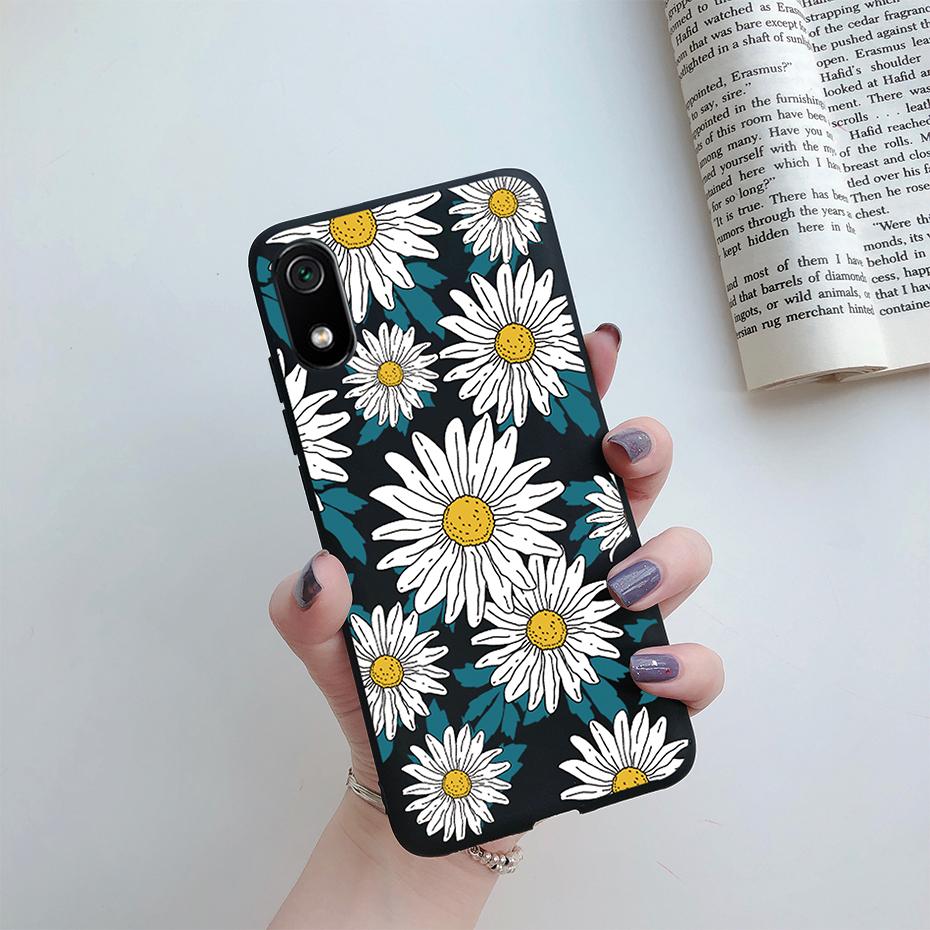 For Xiaomi Redmi 7A Case Daisy Sunflower Painted Soft Silicon Phone Back Cover Cases For Xiaomi Redmi 7A 7 A Redmi7A Case Fundas