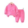 Girls' Korean Style Spring/Autumn Zipper Sweatshirt & Pants Two-Piece Set