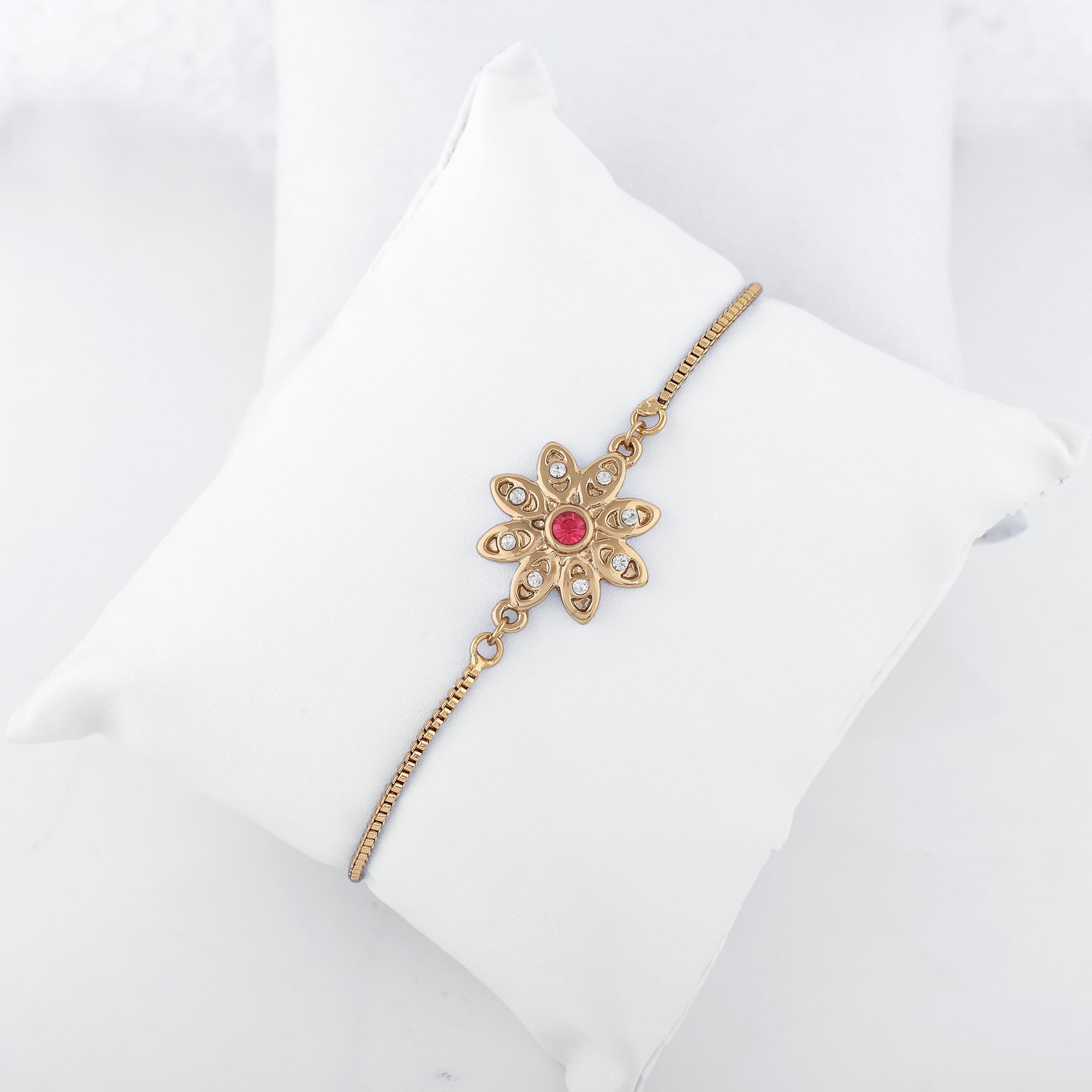 

Позолоченный цветочный браслет Эстель с австрийскими кристаллами для женщин