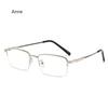 Metal Anti-Blue Light Reading Glasses Men Small Square Optical Eyeglasses Ultra-thin Male Eyewear Half Frame Presbyopic Glasses