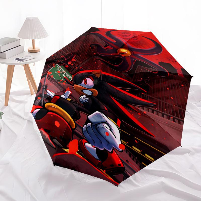 

1pc Biohazard Symbol Automatic Opening Closing Umbrella with Portable Tri-Fold Design, 8-Bone Iron Frame Outdoor Umbrella Perfect Gift for Fans, Trave