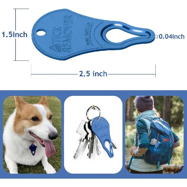 Tick Remover Tool Portable, Tick Removal for Pet and Humans, Safe and Reliable, Pain-Free, Essential Tools for Outdoor Activities- 3 pcs