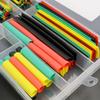 164 Pieces Heat Shrink Tube Kit 2:1 Shrink Ratio Wire Heat Shrink Tape Wire Connector Cap Cable Maintenance Protection
