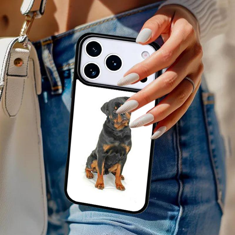 

Cool Rottweiler Dog Soft TPU Phone Case For iPhone 17 Air 14 15 13 12 Max Cover For Apple 14 15 16 16e 11 Pro Max Plus Coque iPhone 14plus