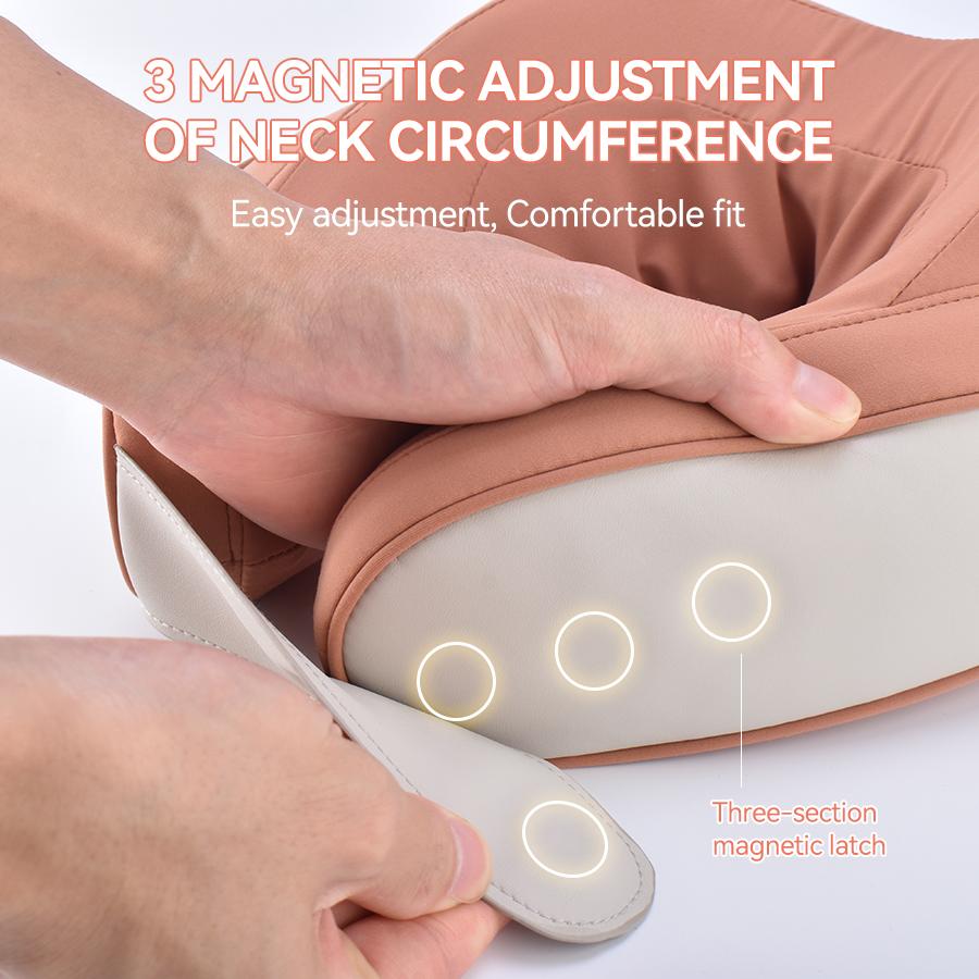 Business Travel Spa Wireless Body Vibrating Shiatsu Kneading U Shape Vibration Fitness Neck Massager With Heating Function