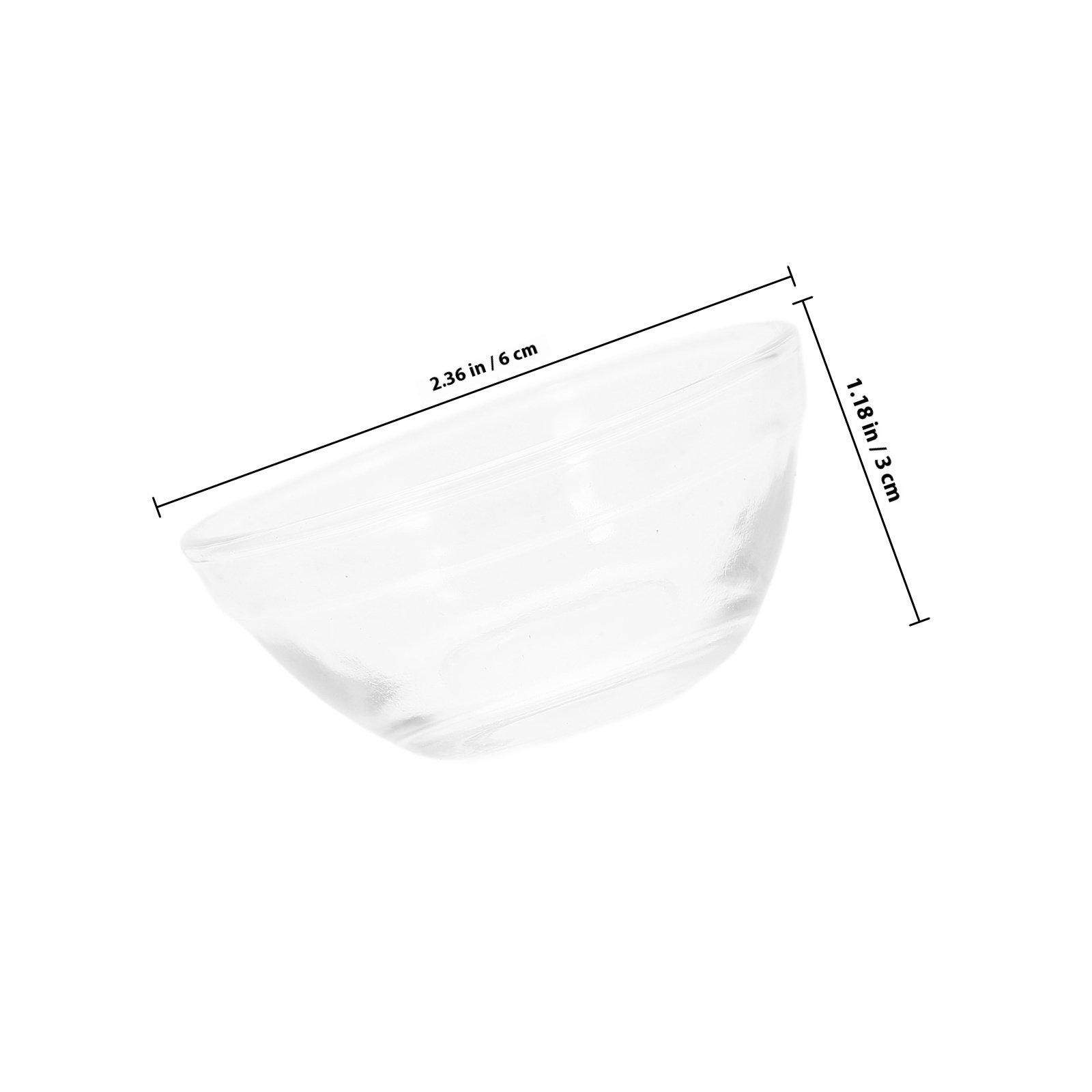 6Pcs Glass Stacked Bowls Clear Mini Food Containers Heat Resistant Multi Purpose Dessert Bowls Food Container Candy Serving Bowl
