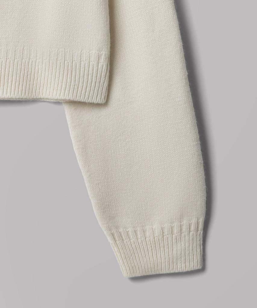 DICKIES Embossed Logo Pullover Crop Knit Cream