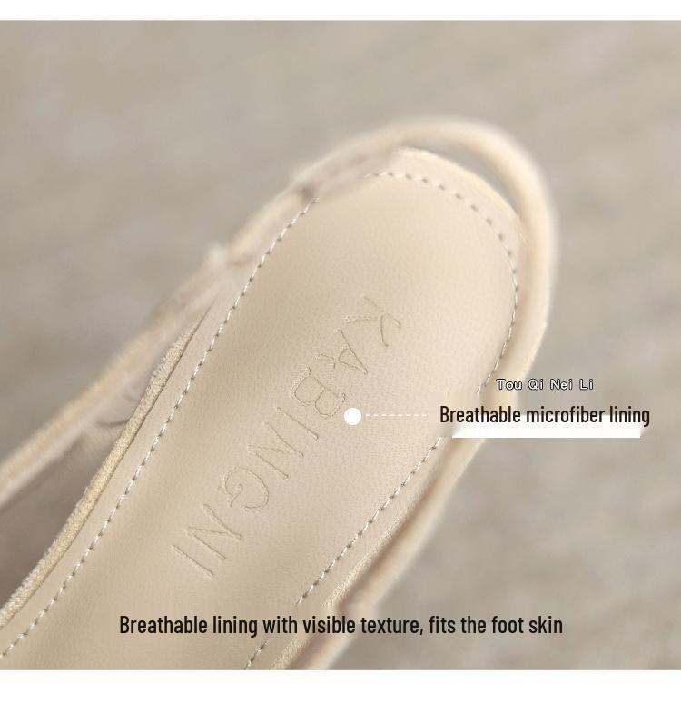 Schicke Spitze Kitten Heels: 2026 Frühling Geschlossene Zehenpartie Riemchen mit Schleife Mittelhoher Absatz Damen Sandalen