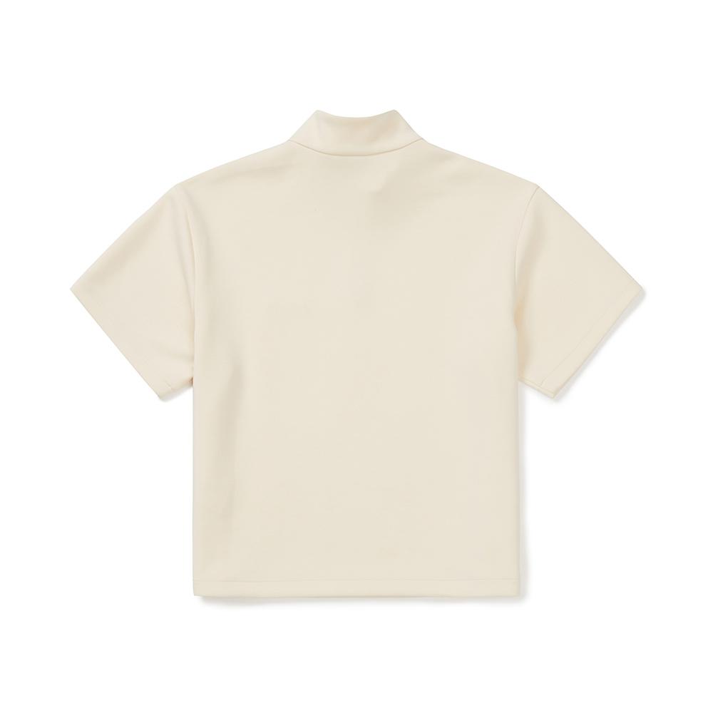 SNOWPEAK Silky Women's Half-zip Short-sleeve T-shirt Pastel Yellow (S25MWFZT05)