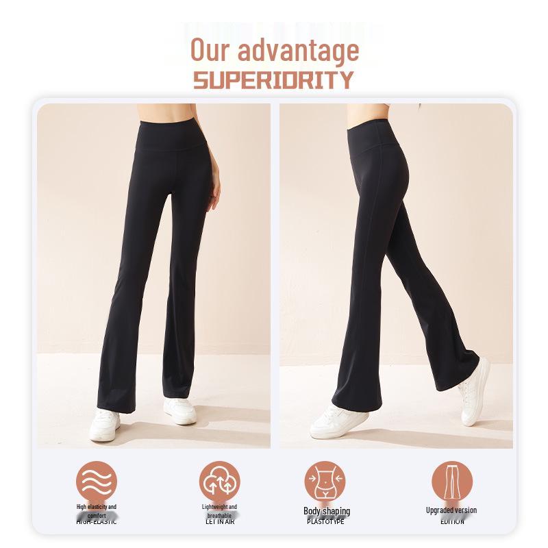 Seamless High-Waist Flare Yoga Pants: Butt-Lifting, Tummy-Control, Slimming, Stretchy, Wide-Leg for Women