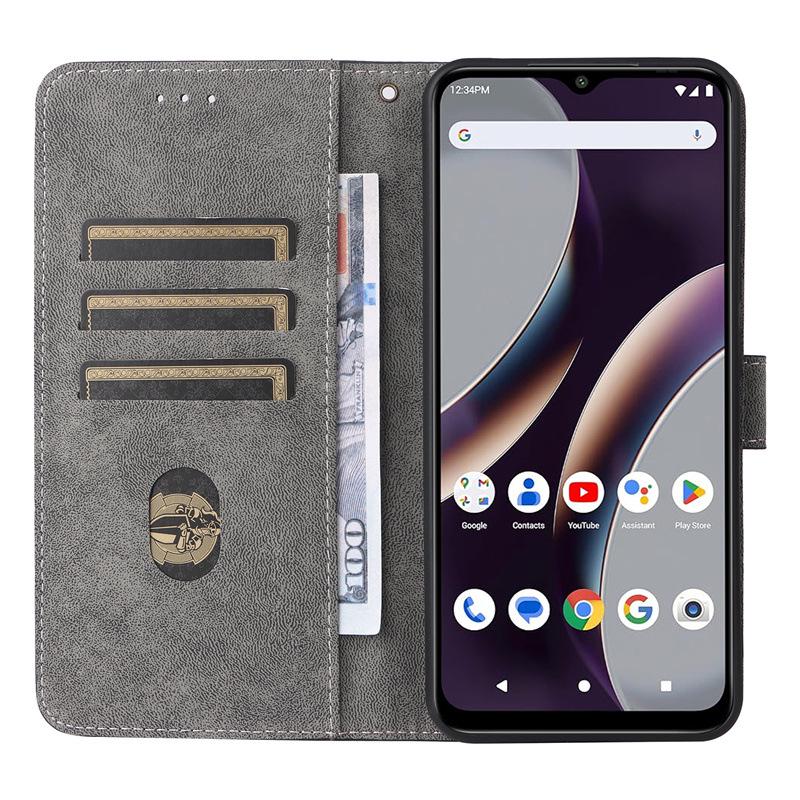 BLU C9 Flip Leather Phone Case with Card Slot & Anti-Theft Protection