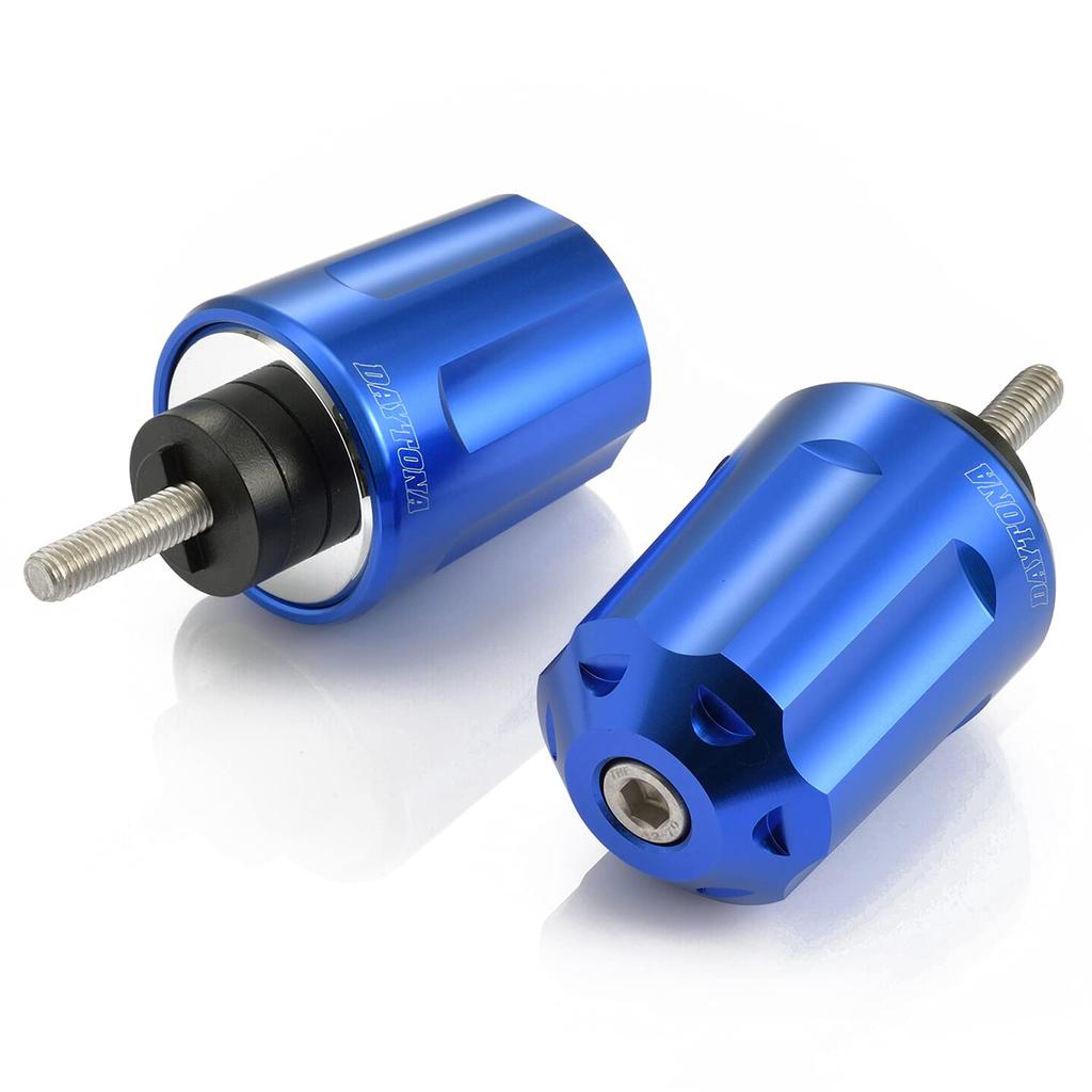 Daytona 99833 Aluminum Billet Motorcycle Bar End Honda M6 Type (CBR250RR CT125 etc.) Heavy Weight Bar End Revolver Blue