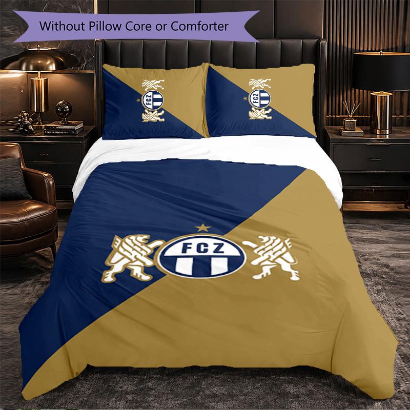 Biancheria da letto a tema FC Zürich Set 3 Pezzi Copripiumino Biancheria da letto decorativa per camera da letto per adolescenti Decorazione per la casa