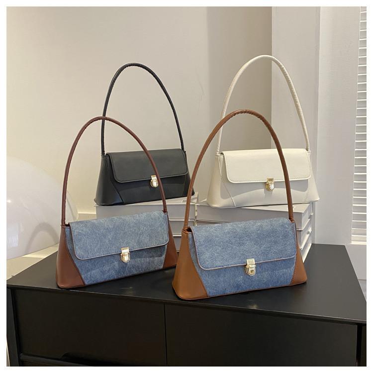 Vintage Minimalist Single Shoulder Bag 2023 Autumn New Fashion Casual Handbag