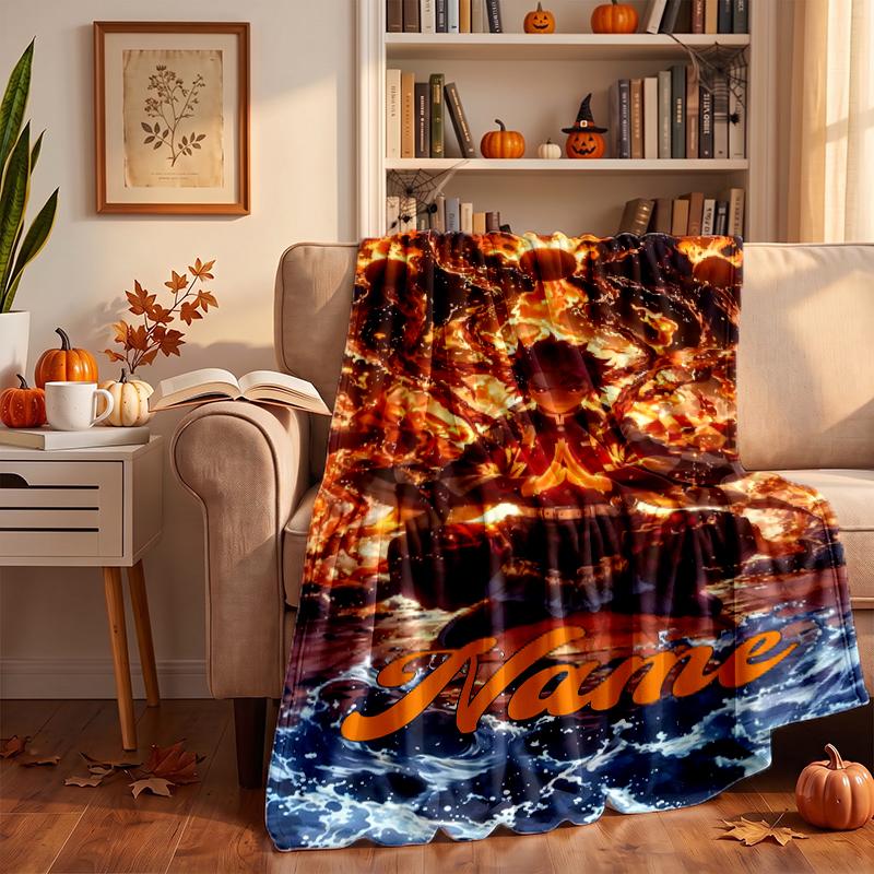Demon Slayer Custom Flannel Blankets Soft Warm Cozy Throws for Home Decor Holiday Gifts