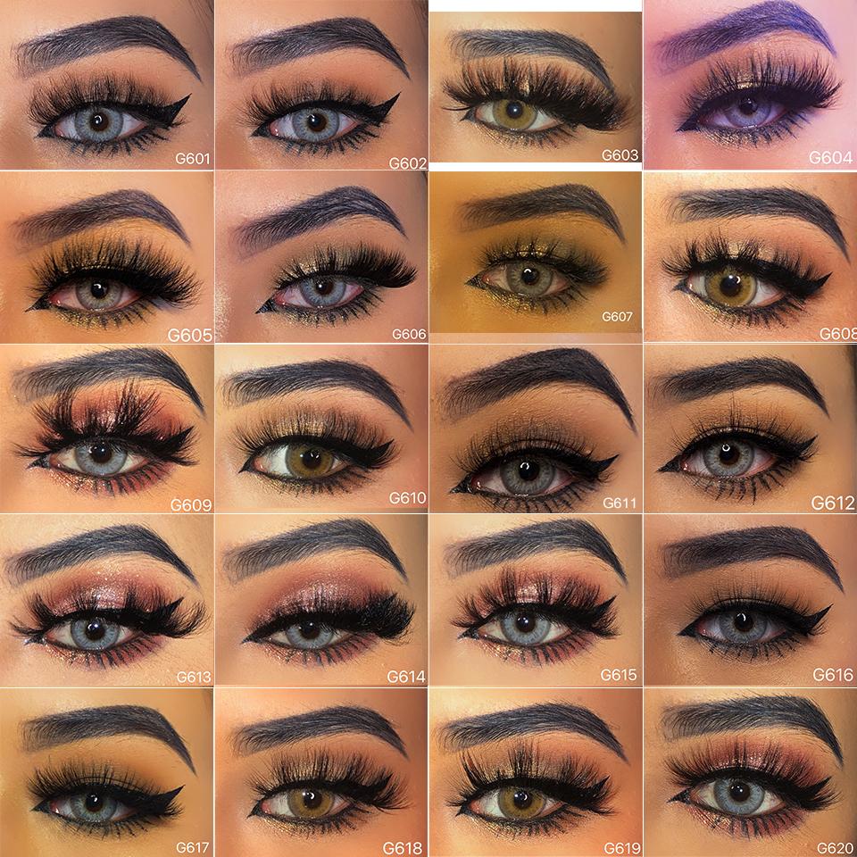 RED SIREN Nerz-Wimpern 1 Paar / Packung Handgefertigt Wiederverwendbar Flauschig Natürliche Wimpern 10mm-20mm 3D Nerz-Wimpern Make-up Nerz-Augenwimpern