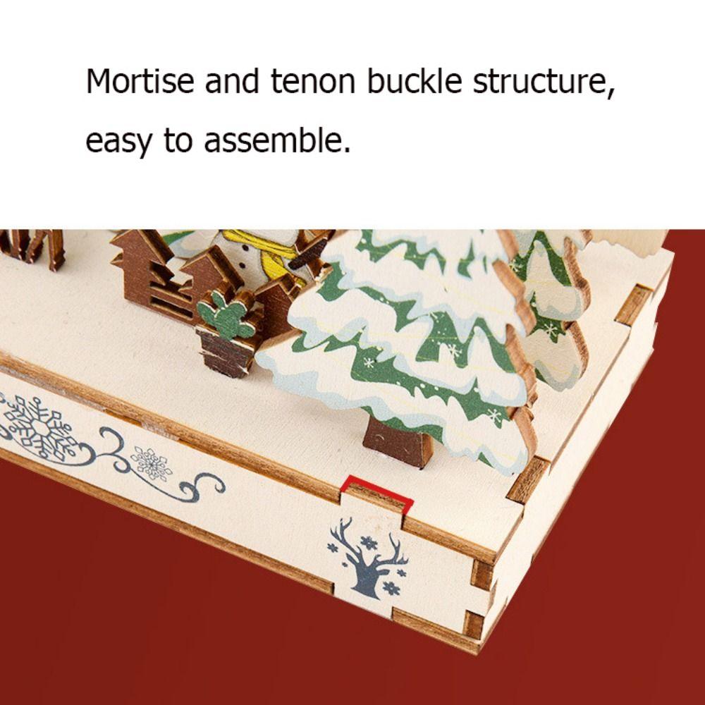 Handmade Xmas Village House Xmas Tree Christmas DIY Assemble  Mall Window Displays