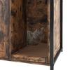 Large Cat Litter Box Enclosure with Storage Shelf, Wooden Cat House with Scratch Pad, Sturdy Indoor Pet Cabinet with 2 Doors for Odor Control, Brown