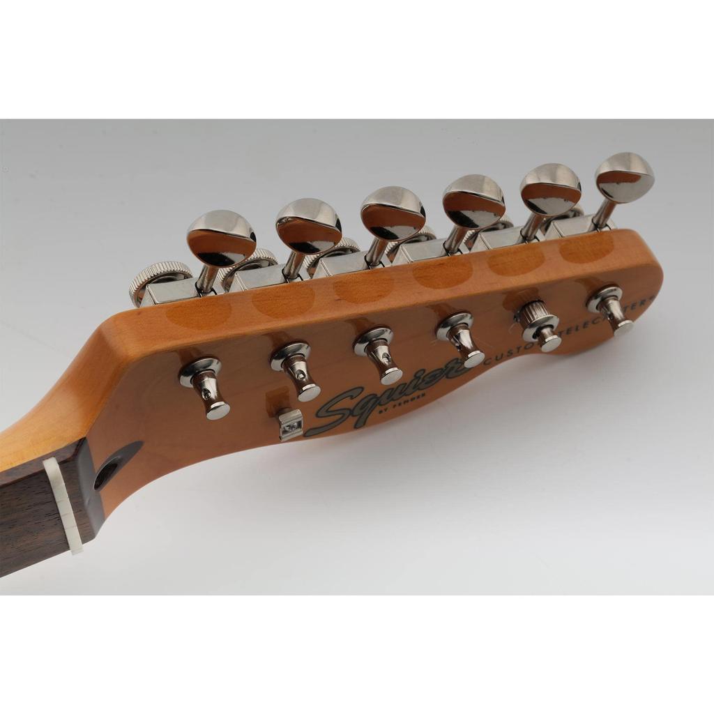 Musiclily Pro Vintage 6-String Guitar Locking Tuners for Squier Classic Vibe StratTelecaster, Nickel Oval Buttons